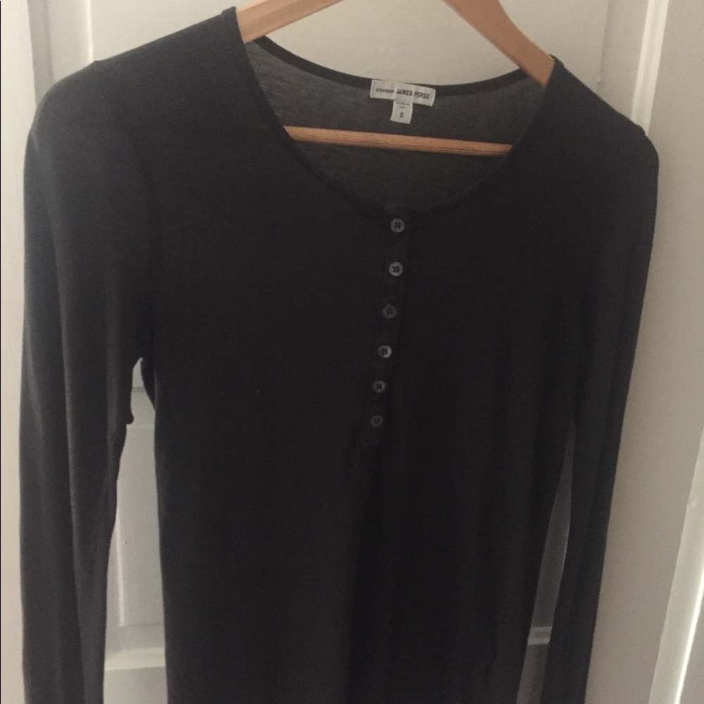 James Perse 100% super soft cotton charcoal tee